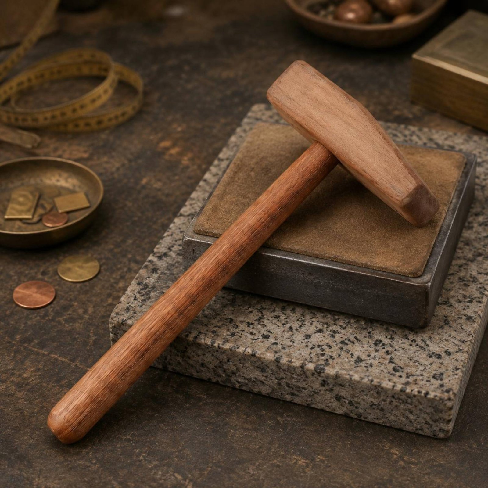 Workshop Tools Hammer - Holzformhammer mit zylindrischem Griff, Metallbearbeitungshammer, Werkstattwerkzeug