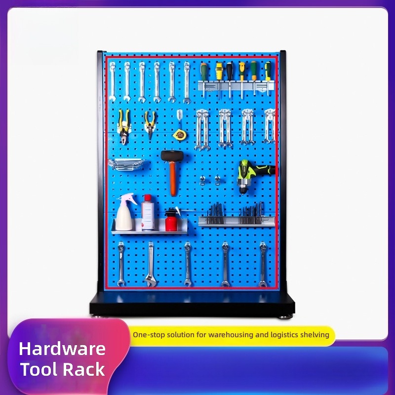 Workshop Tools Wall - Doppelseitiges Werkzeugaufbewahrungsregal, Schraubenorganizer, Wandmontage für Lochplatten,