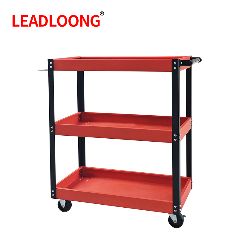 Workshop Tools Shelf - LEADLOONG Autoreparaturbank, 3-stufiger rollender Werkzeugwagen, 330