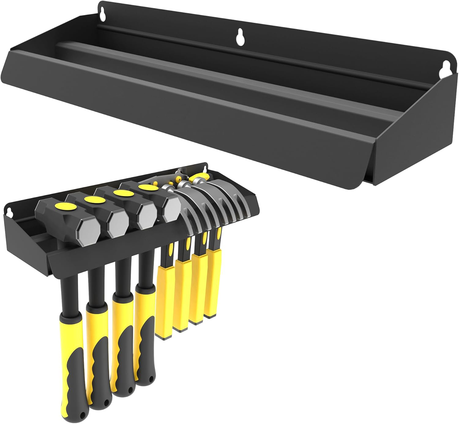 Workshop Tools Hammer - Hammerhalter, wandmontierter Aufbewahrungsregal-Organizer für Werkstatt, Schuppen,