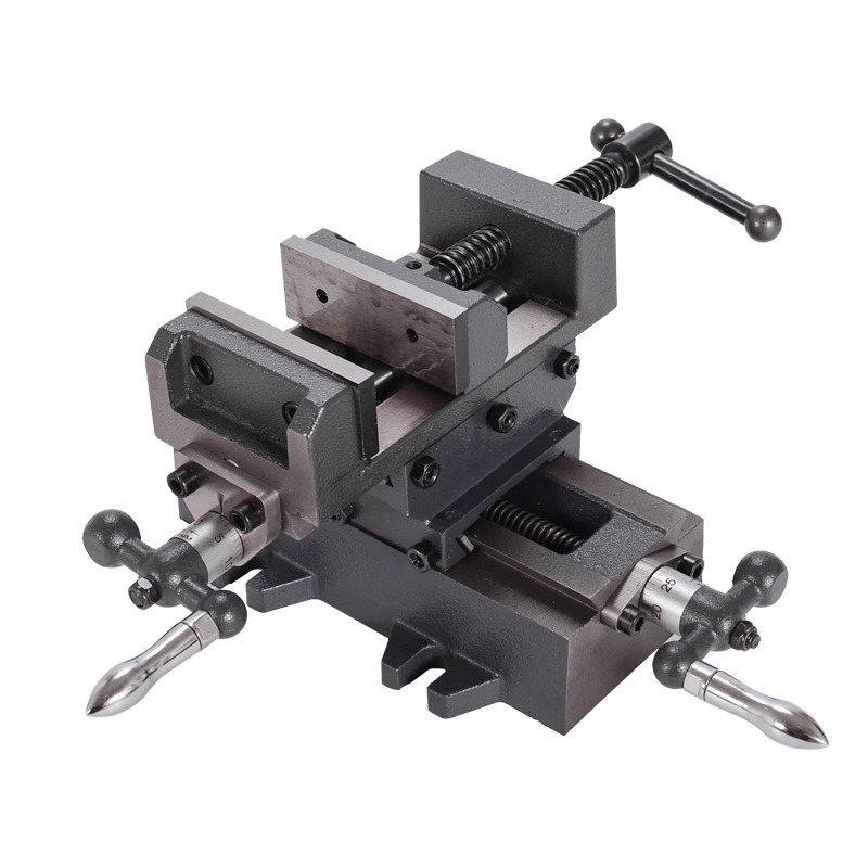Drill Press Bench - Industrieller Kreuzschraubstock, beidseitig beweglicher Schraubstock, Tischschraubstock