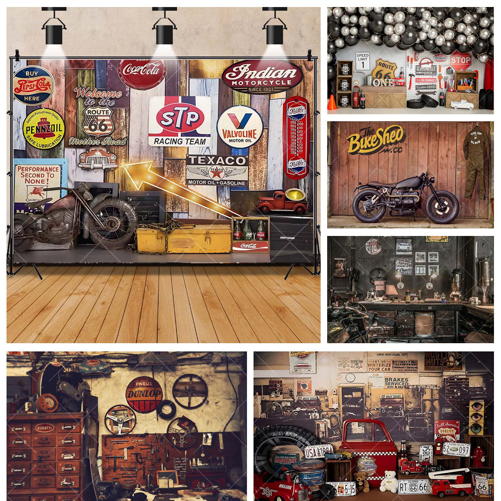 Tools Workshop For Kids - Retro Motorrad Auto Reparaturen Garage Werkzeug