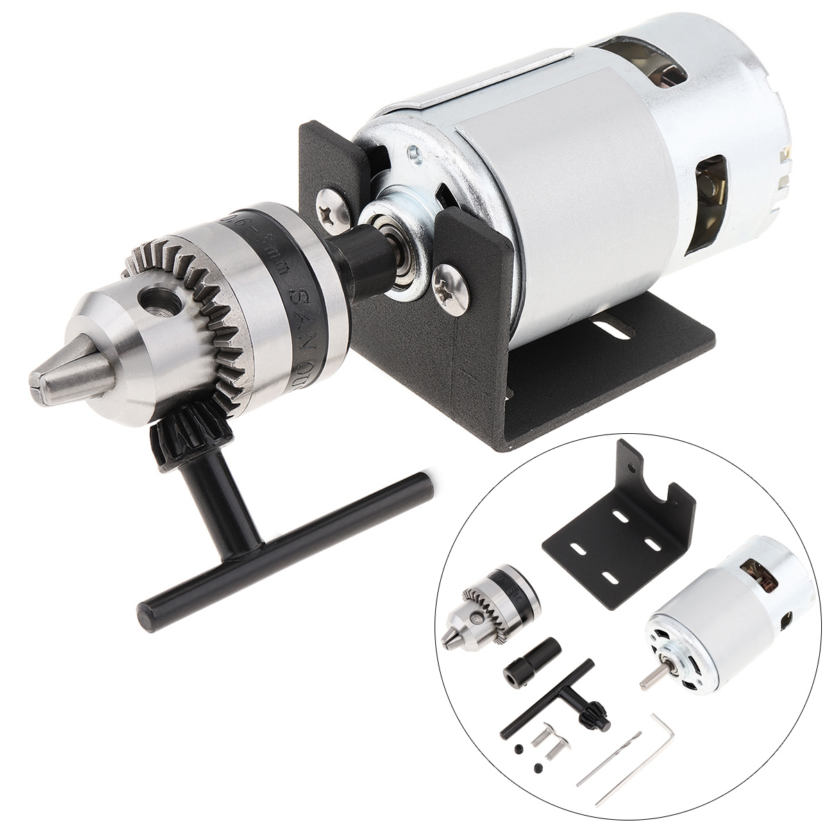 Drill Press Bench - 12–24 V Handbohrmaschine 555/775 DIY-Drehmaschinenmotor zum