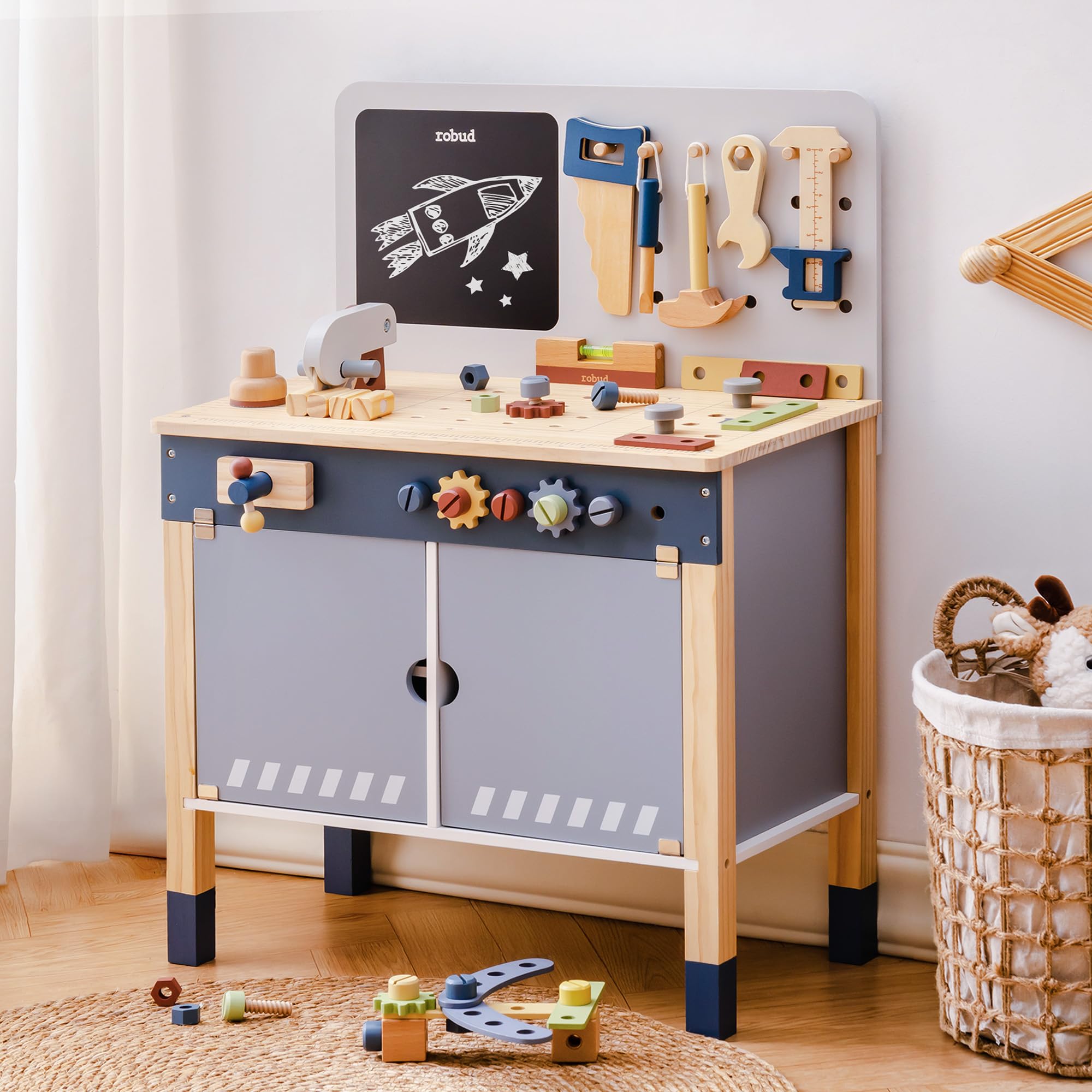 ROBUD Holzspielzeug-Werkbank R – Tools Workshop For Kids Bewertung und Preis