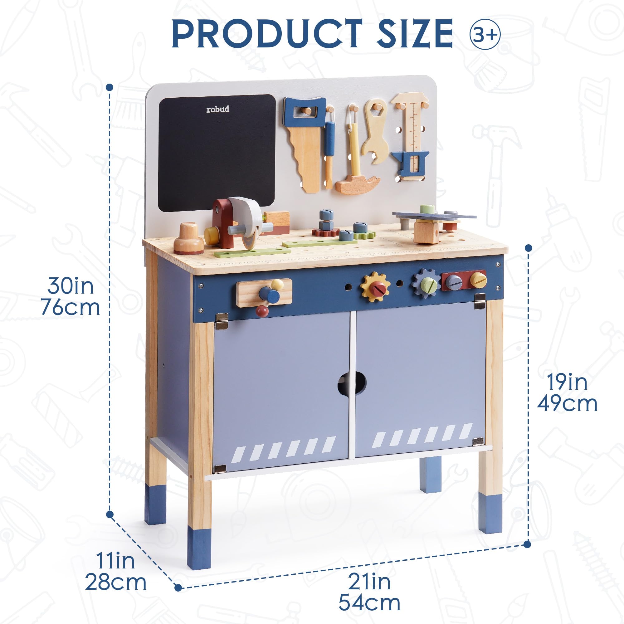 ROBUD Holzspielzeug-Werkbank R – Tools Workshop For Kids Bewertung und Preis