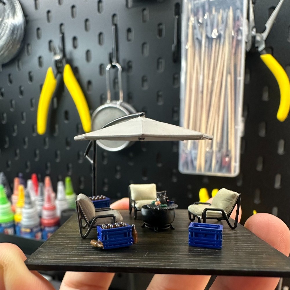 Diorama 1/64 Freizeitterrasse  – Tools Workshop For Kids Bewertung und Preis